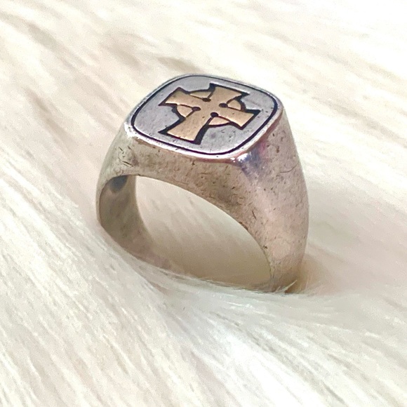 Vintage 14k James Avery Celtic cross ring men’s 9.5 - Picture 7 of 13